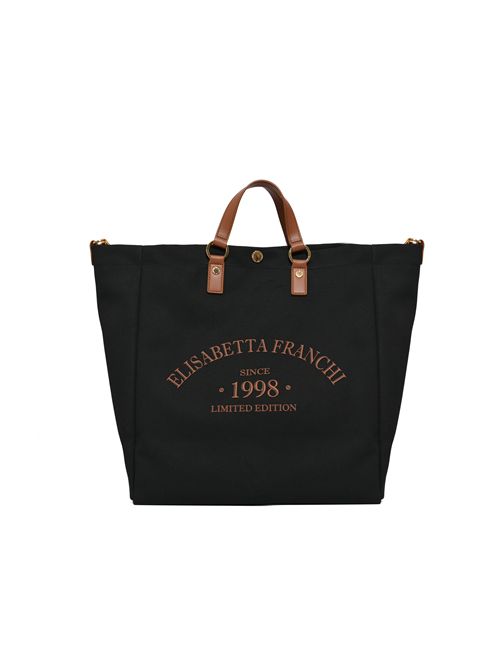 Tote in canvas con logo Elisabetta Franchi | BS14A62E2B58